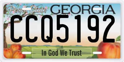 GA license plate CCQ5192