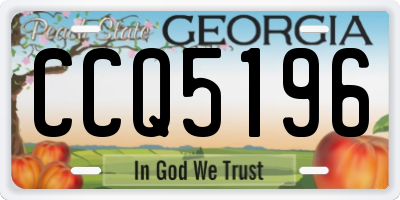 GA license plate CCQ5196