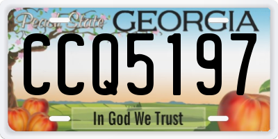 GA license plate CCQ5197