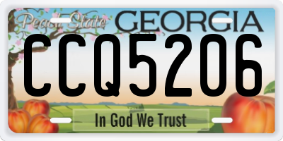 GA license plate CCQ5206
