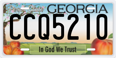 GA license plate CCQ5210