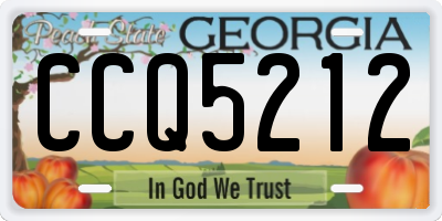 GA license plate CCQ5212