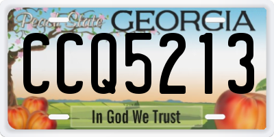 GA license plate CCQ5213
