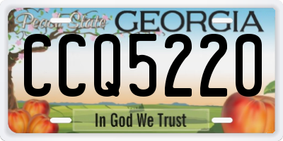 GA license plate CCQ5220