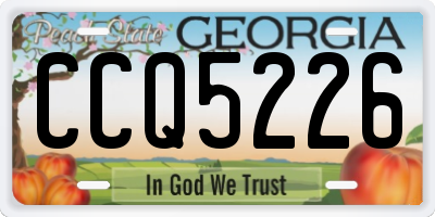 GA license plate CCQ5226