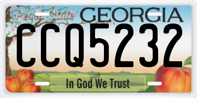 GA license plate CCQ5232