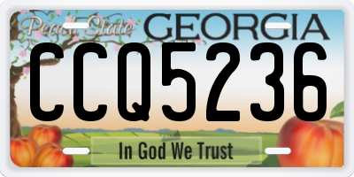 GA license plate CCQ5236