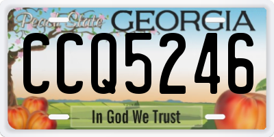GA license plate CCQ5246