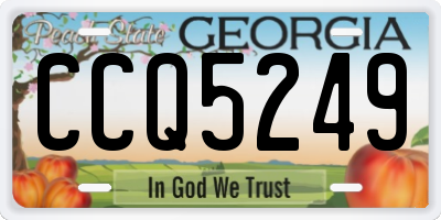 GA license plate CCQ5249