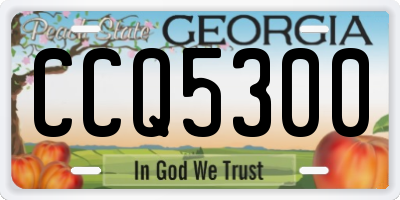 GA license plate CCQ5300