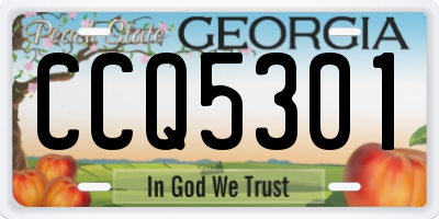 GA license plate CCQ5301