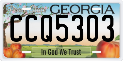 GA license plate CCQ5303
