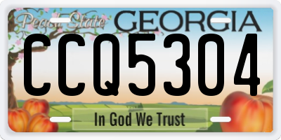 GA license plate CCQ5304