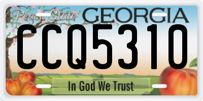GA license plate CCQ5310