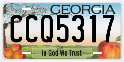 GA license plate CCQ5317