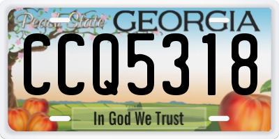 GA license plate CCQ5318