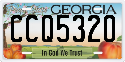 GA license plate CCQ5320