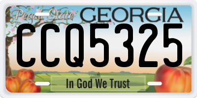 GA license plate CCQ5325