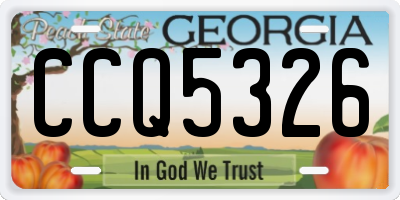 GA license plate CCQ5326