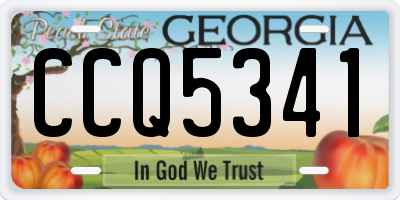 GA license plate CCQ5341