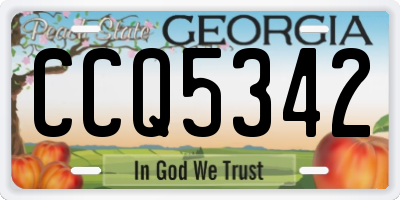 GA license plate CCQ5342