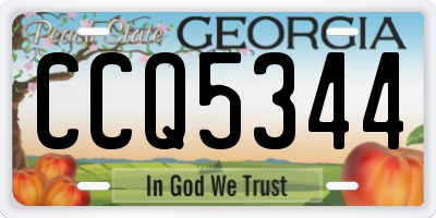 GA license plate CCQ5344