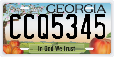 GA license plate CCQ5345