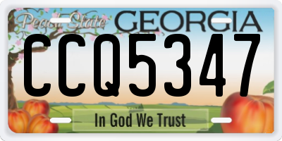 GA license plate CCQ5347