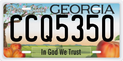 GA license plate CCQ5350