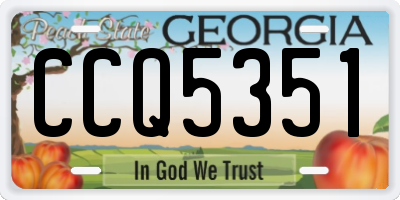 GA license plate CCQ5351
