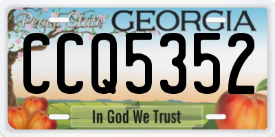 GA license plate CCQ5352