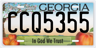 GA license plate CCQ5355