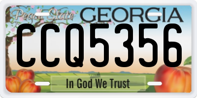 GA license plate CCQ5356