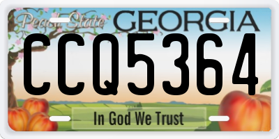 GA license plate CCQ5364