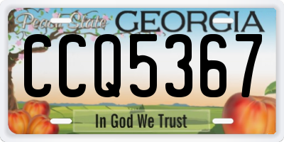 GA license plate CCQ5367