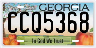 GA license plate CCQ5368