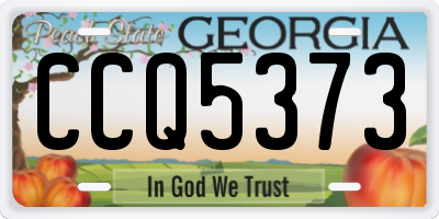 GA license plate CCQ5373