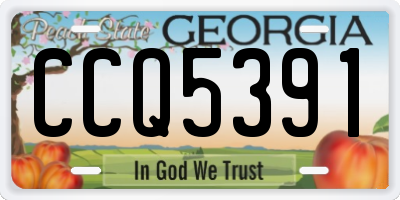 GA license plate CCQ5391