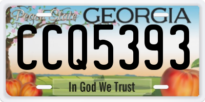 GA license plate CCQ5393