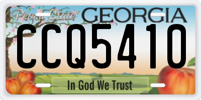 GA license plate CCQ5410