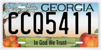 GA license plate CCQ5411