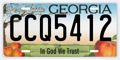 GA license plate CCQ5412
