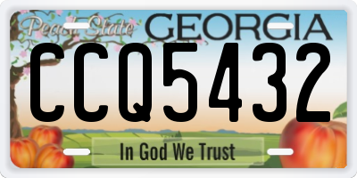 GA license plate CCQ5432