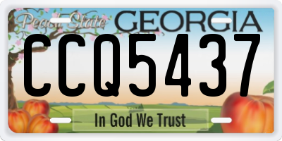 GA license plate CCQ5437