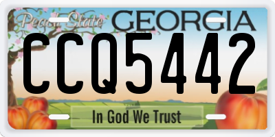 GA license plate CCQ5442
