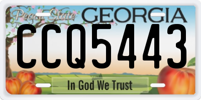GA license plate CCQ5443