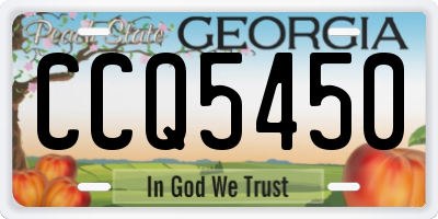 GA license plate CCQ5450