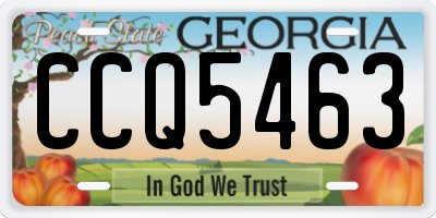 GA license plate CCQ5463