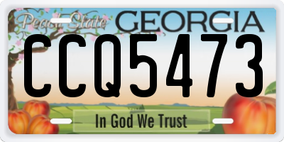 GA license plate CCQ5473