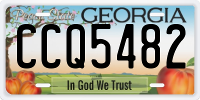 GA license plate CCQ5482